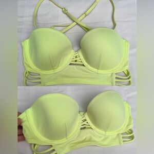 Victoria’s Secret Neon Yellow Bikini Top Multiway